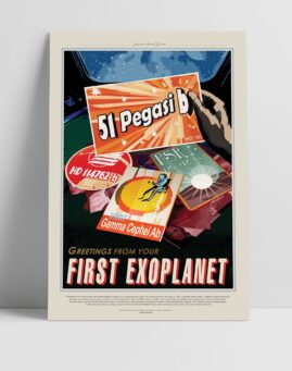 51Pegasib Retro Sci Fi Poster