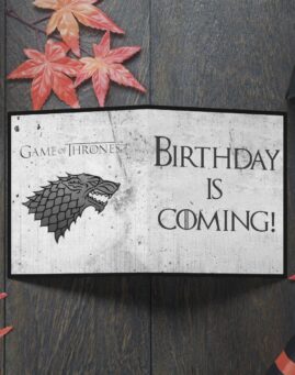Game of Thrones Igra Prestola Stark cestitka
