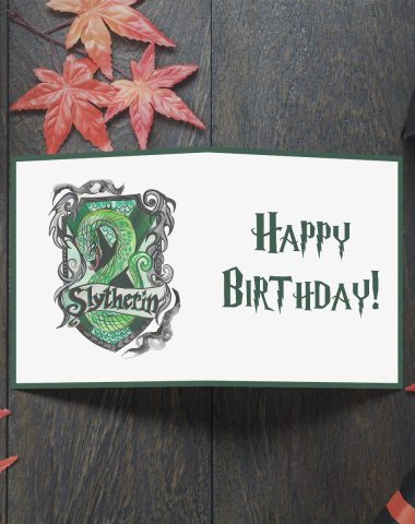 Harry Potter Slytherin Cestitka za rodjendan