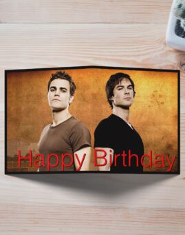 Vampirski Dnevnici Vampire Diaries Stefan i Damon braon cestitka
