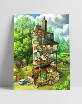 Harry Potter Poster Burrow 30x40 1