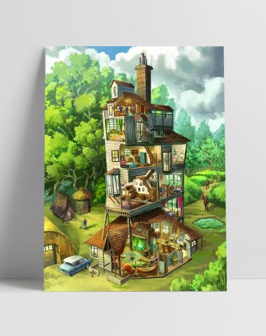 Harry Potter Poster Burrow 30x40 1