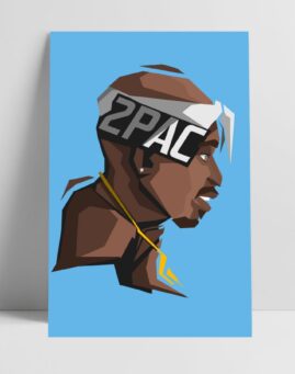 2pac minimal muzicki poster