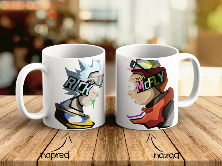 Rick and Morty šolja napred i nazad