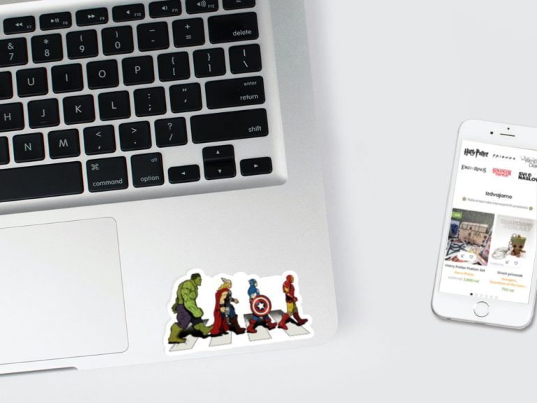Avengers Beatles 3 stiker za laptop
