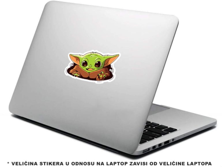 Baby Yoda 5 stiker za laptop
