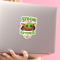 Baby Yoda Cutness 1 stiker za laptop