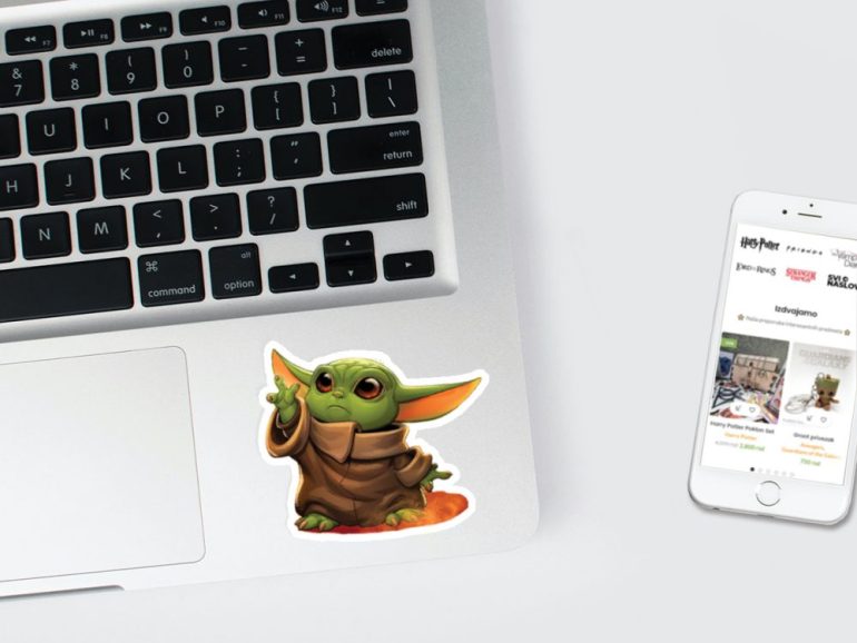 Baby Yoda st 3 stiker za laptop