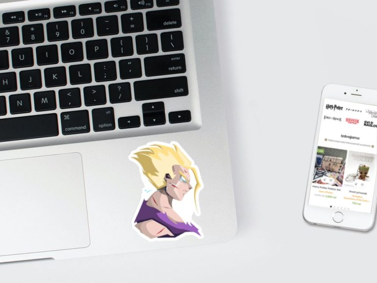 DBZ Gohan 3 stiker za laptop