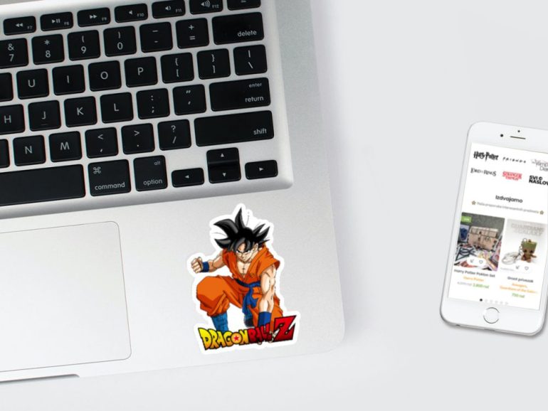 DBZ Goku 3 stiker za laptop