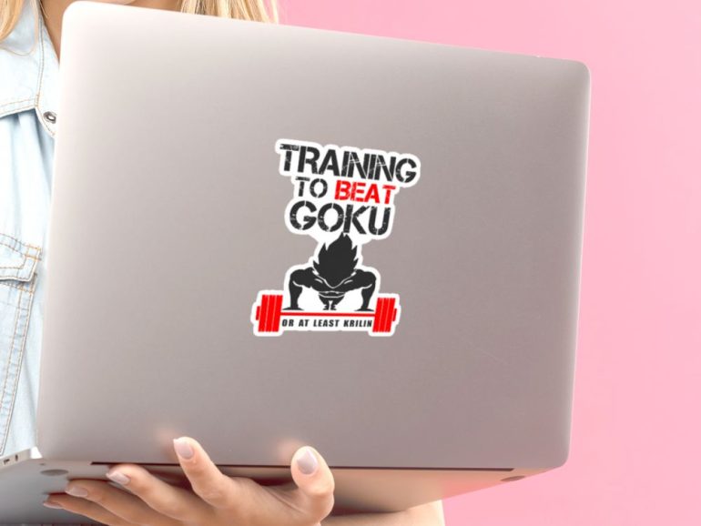 DBZ Training to Beat Goku 1 stiker za laptop