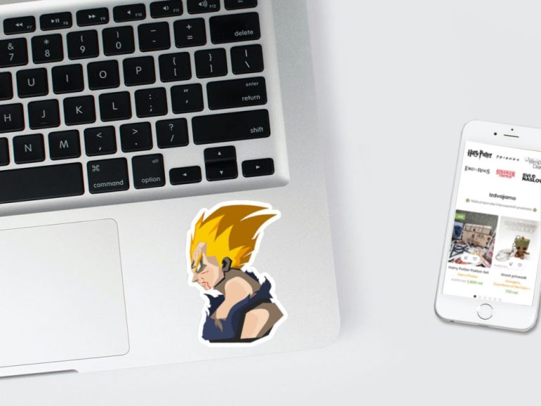 DBZ Vegeta 3 stiker za laptop