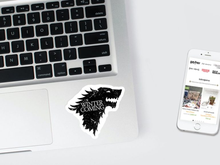 GoT Stark 3 stiker za laptop