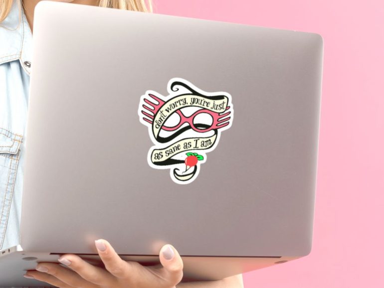 Harry Potter Just As Sane 1 stiker za laptop
