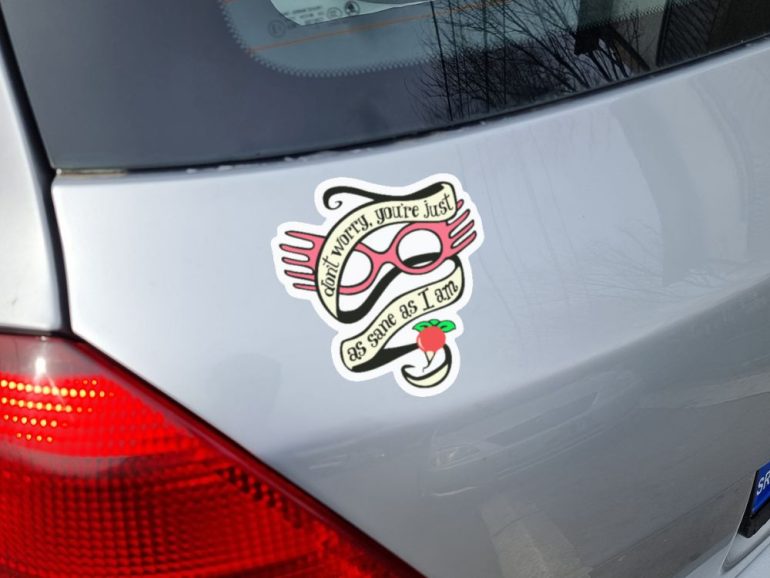 Harry Potter Just As Sane 2 stiker za laptop