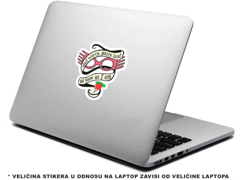 Harry Potter Just As Sane 5 stiker za laptop