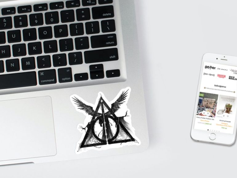 Harry Potter Relikvije 3 stiker za laptop