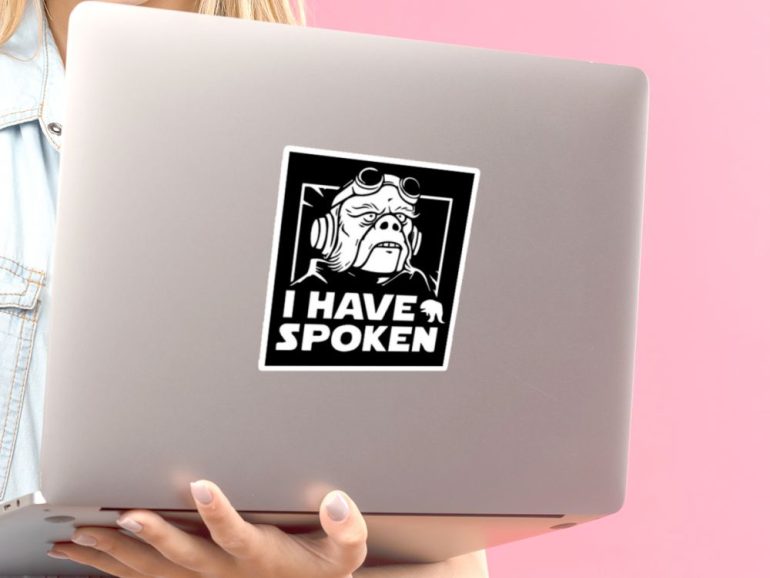 I have spoken 1 stiker za laptop