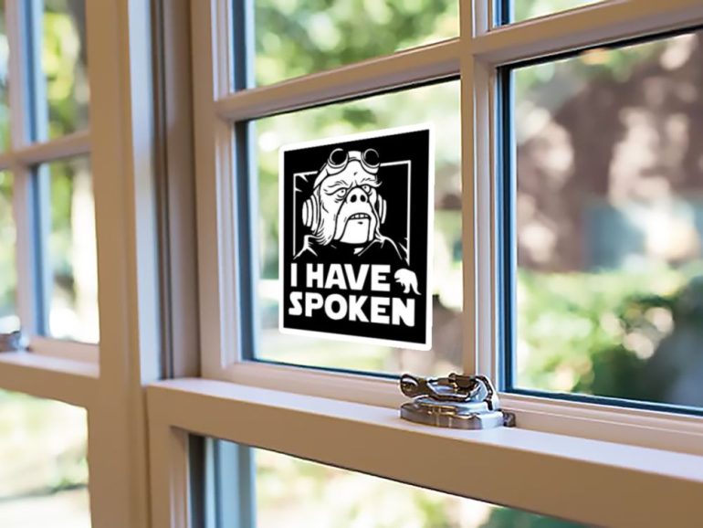 I have spoken 4 stiker za laptop