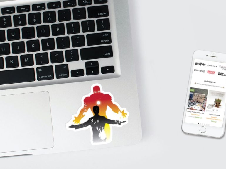 Iron Man 3 stiker za laptop