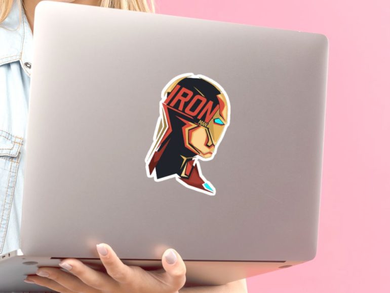 Iron Man Min 1 stiker za laptop