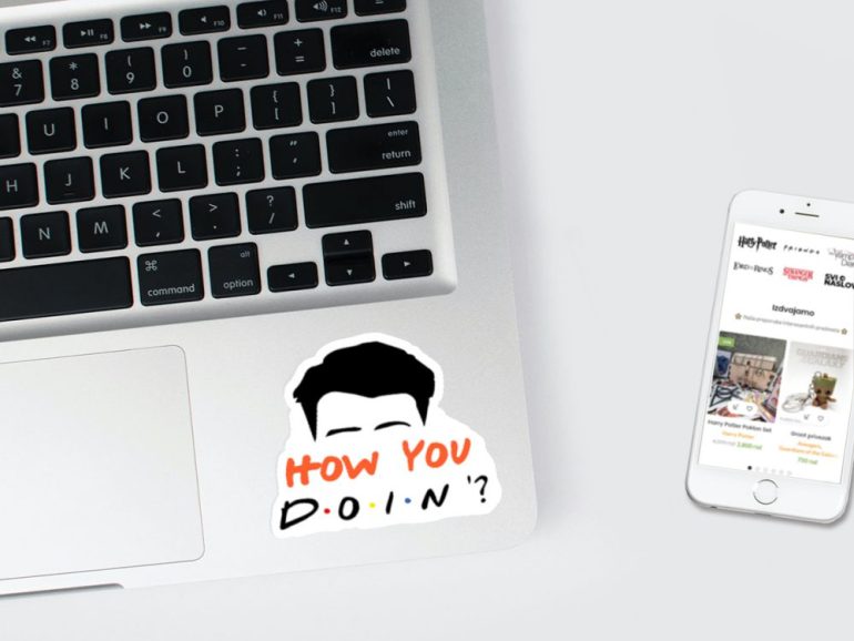 Joey How You Doin 3 stiker za laptop