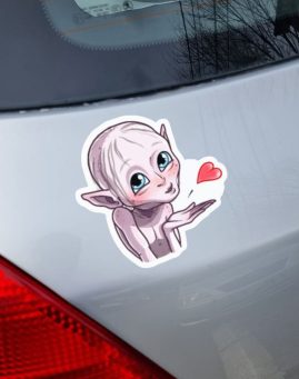 LOTR Golum Srce 2 stiker za laptop