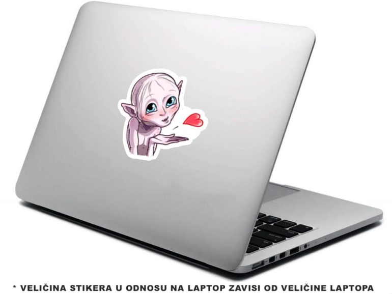 LOTR Golum Srce 5 stiker za laptop