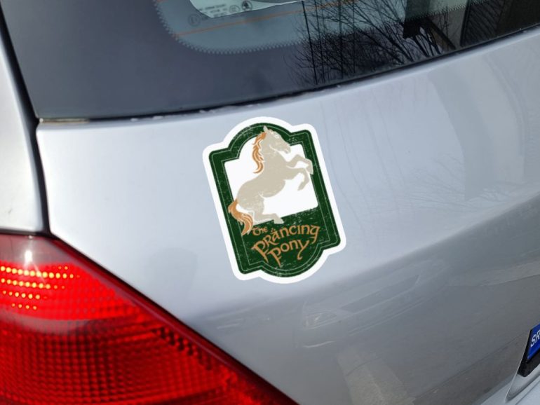 LOTR Prancing Pony 2 stiker za laptop