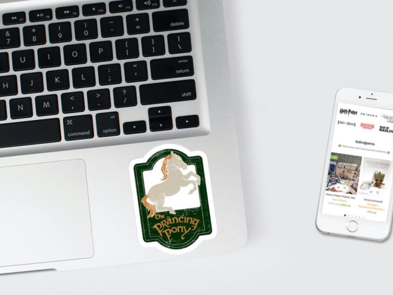 LOTR Prancing Pony 3 stiker za laptop