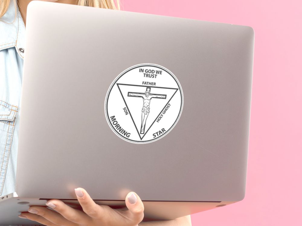 Lucifer Coin Napred 1 stiker za laptop Lucifer Coin Napred 1 stiker za laptop