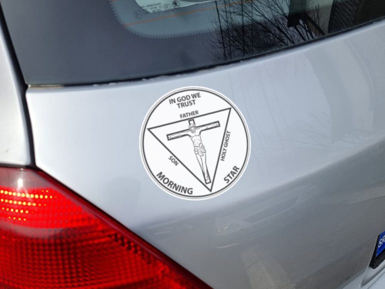 Lucifer Coin Napred 2 stiker za laptop
