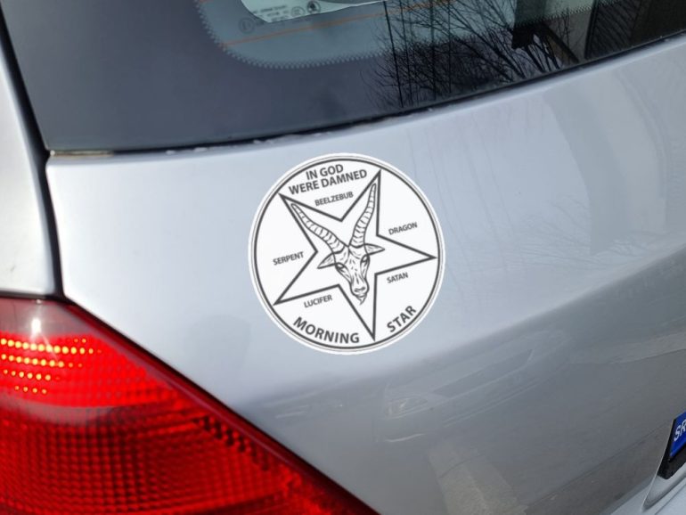 Lucifer Coin Nazad 2 stiker za laptop