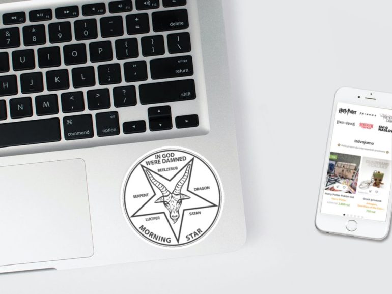 Lucifer Coin Nazad 3 stiker za laptop