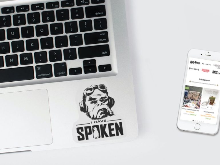 Mandalorian Spoken 3 stiker za laptop