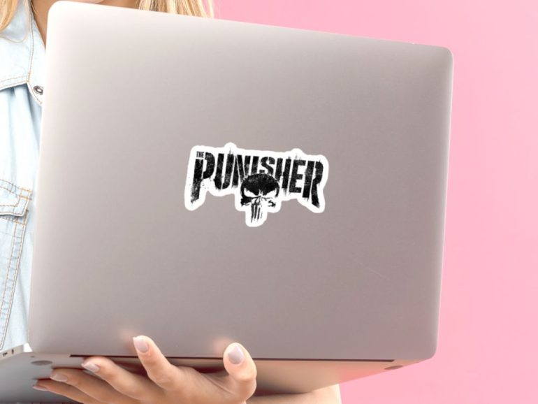 Punisher logo 1 stiker za laptop
