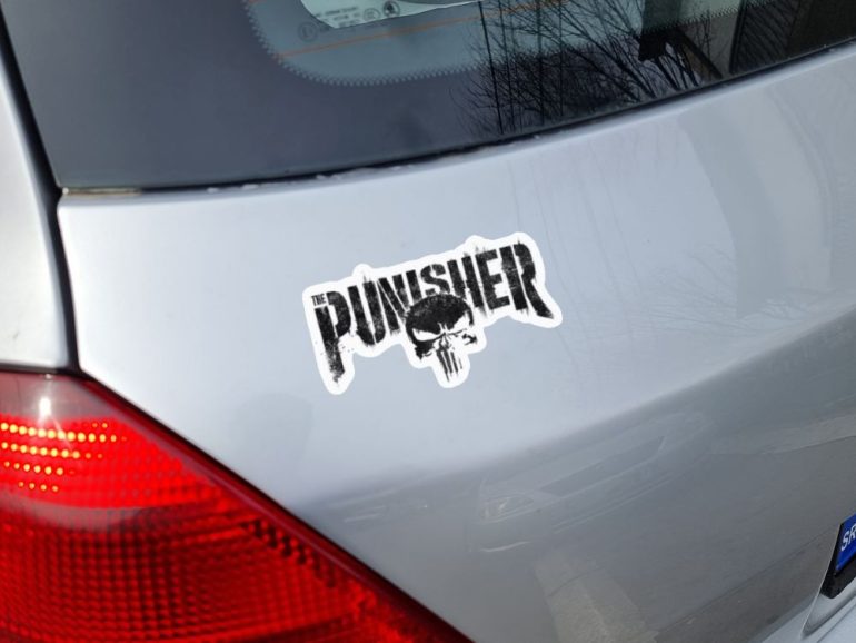 Punisher logo 2 stiker za laptop