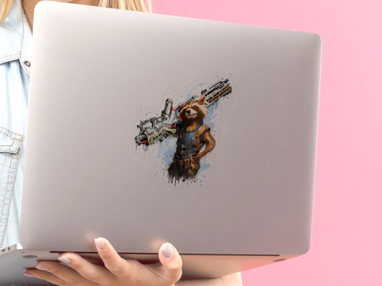 Rocket Racoon 1 stiker za laptop