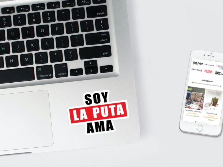 Soy La Puta Ama 3 stiker za laptop