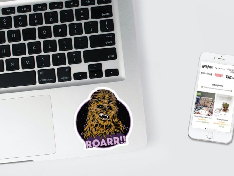 Star Wars Chewbacca 3 stiker za laptop
