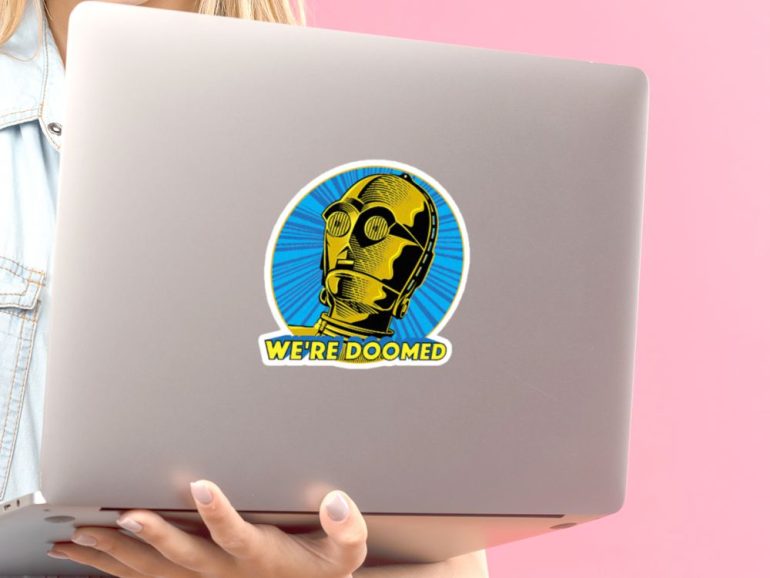 Star Wars Doomed 1 stiker za laptop