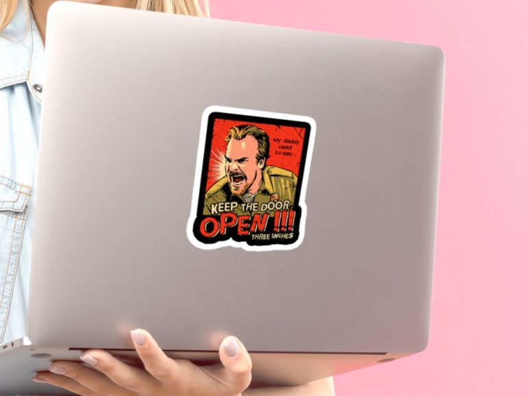 Stranger Things Door 1 stiker za laptop