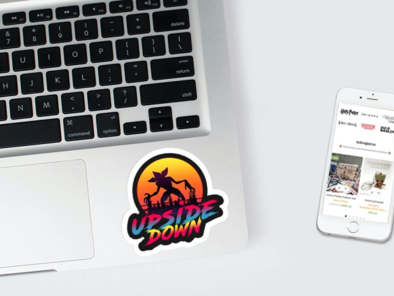 Stranger Things Upside Down 3 stiker za laptop