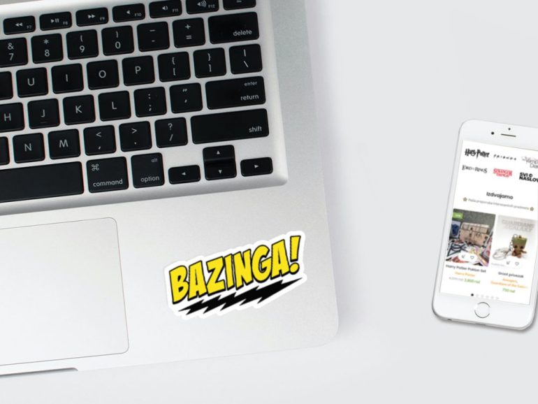 TBBT Bazinga 3 stiker za laptop