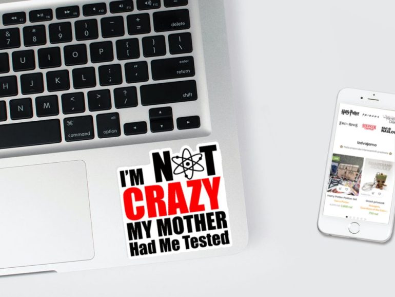 TBBT Not Crazy 3 stiker za laptop