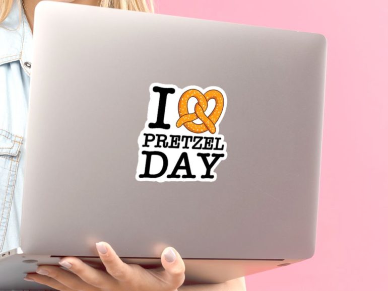 The Office Pretzel 1 stiker za laptop