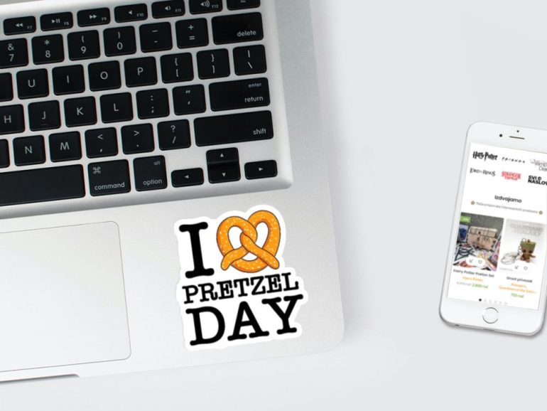 The Office Pretzel 3 stiker za laptop