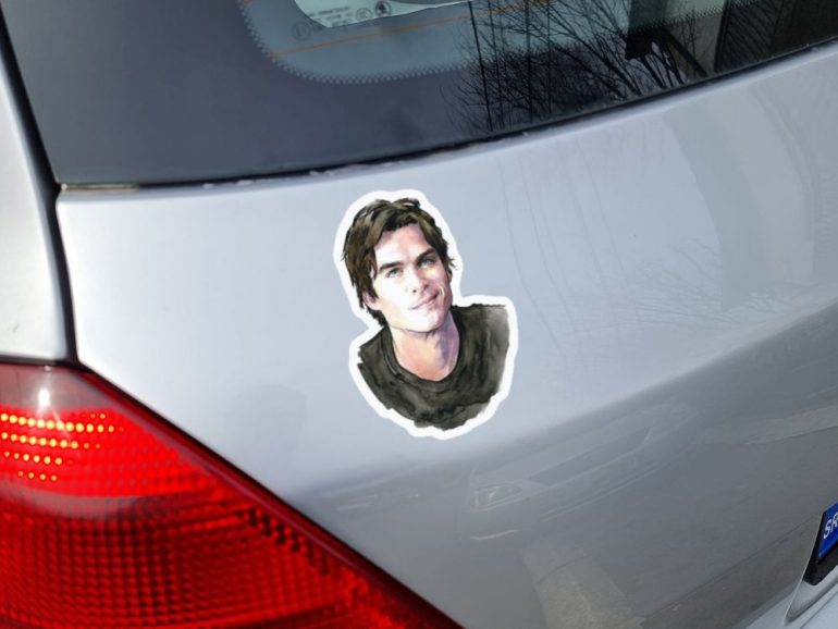 Vampire Diaries Damon 2 stiker za laptop