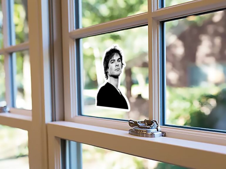 Vampire Diaries Damon Foto 4 stiker za laptop
