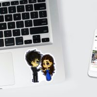 Vampire Diaries Damon i Elena 3 stiker za laptop